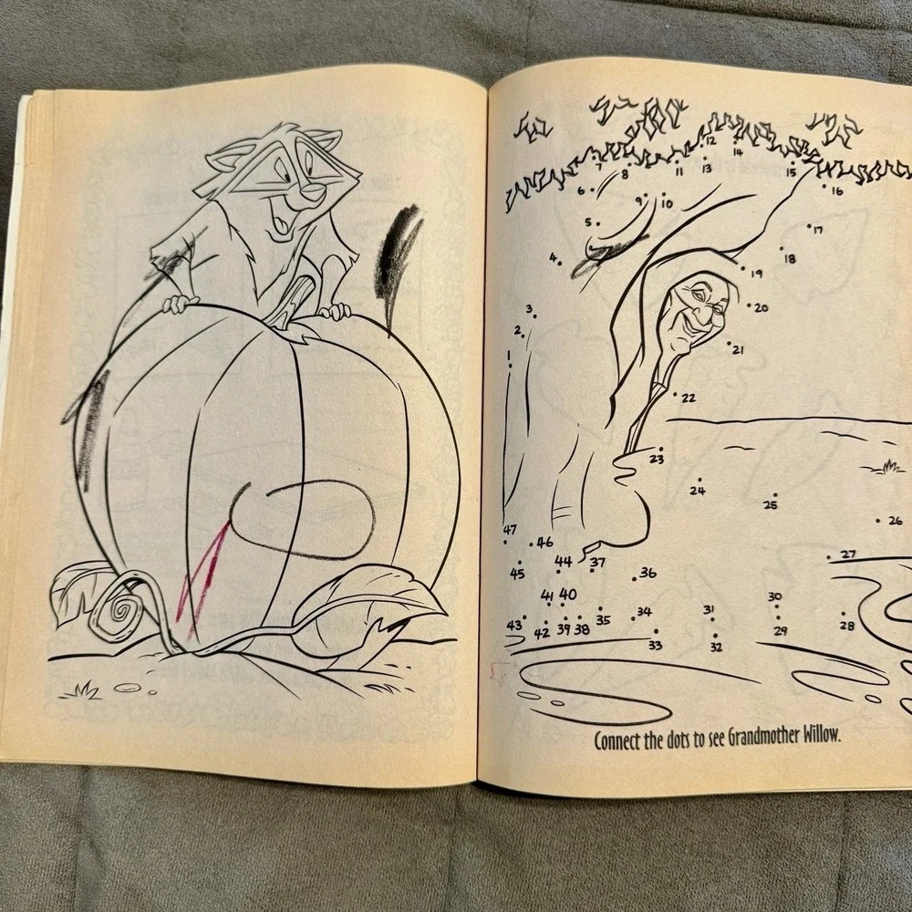 Disney Pocahontas Coloring Book Golden Books 1995 Vintage All‎ Pages Unused